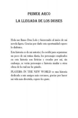 Players: In The New World (Novela)